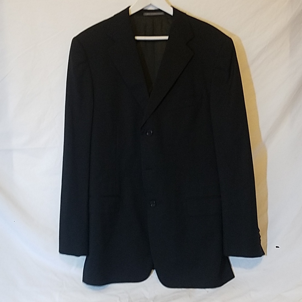 ERMENEGILDO ZEGNA Black Blazer 100% Wool, size 52